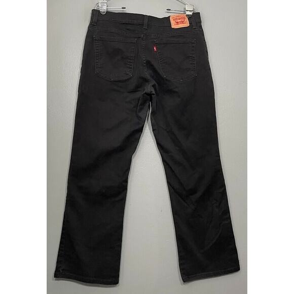 Levis 550 Womens Size 16 M Relaxed Boot Cut Dark Black Denim Jeans Classic - Picture 3 of 12